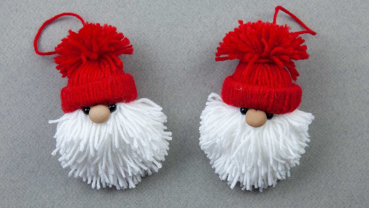 Гномик из пряжи | Christmas ornaments | Let's make a cute little gnome!